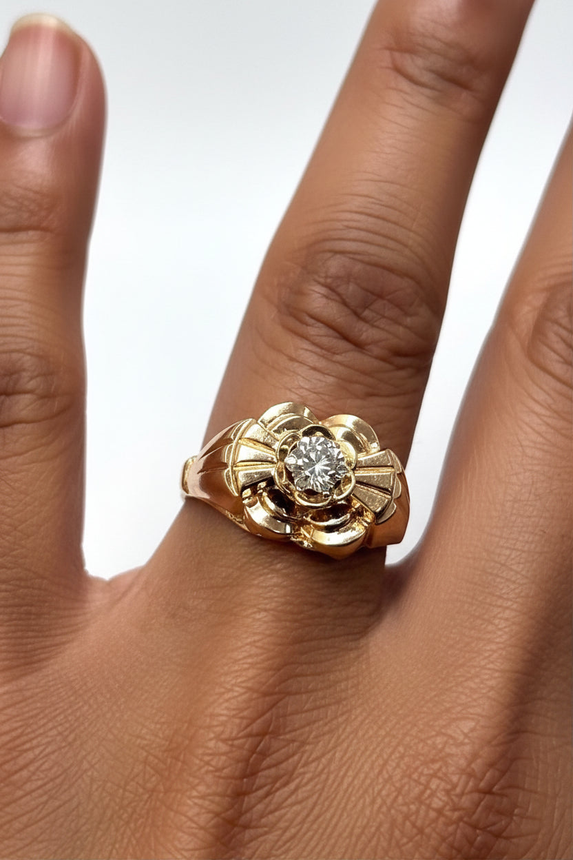 Bagues en Or Jaune 18 Carats avec Oxyde