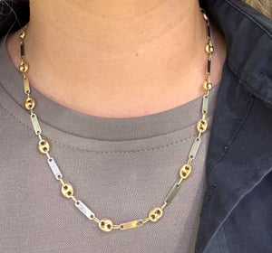 Collier Chaîne Grain de Café en Or Jaune 18K