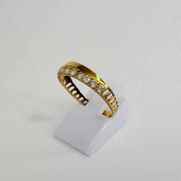 Bagues en Or Jaune 18k avec Oxydes de Zirconium - 1.4 Grs
