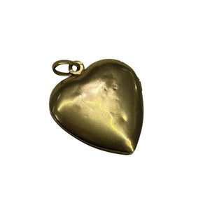 Pendentif Médaillon avec Diamants & Rubis en Or Jaune 18k