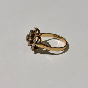 Bague Chou en Or Jaune avec 9 Oxyde de Zirconium