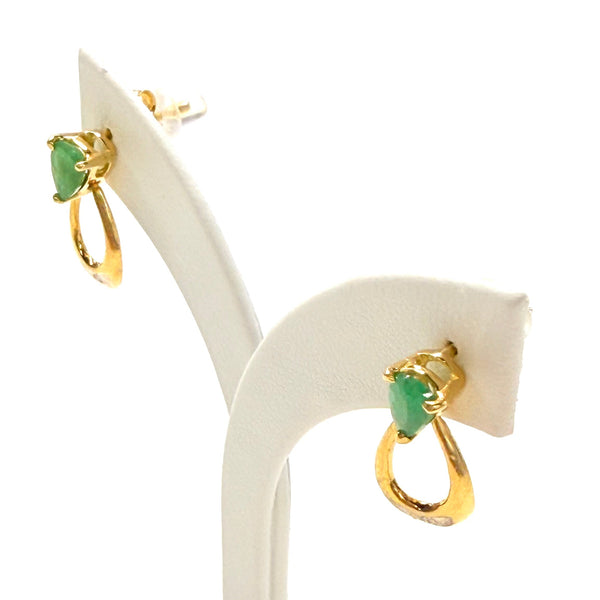 Boucles d'oreilles en or jaune et or blanc 18K - 2.21 Grs