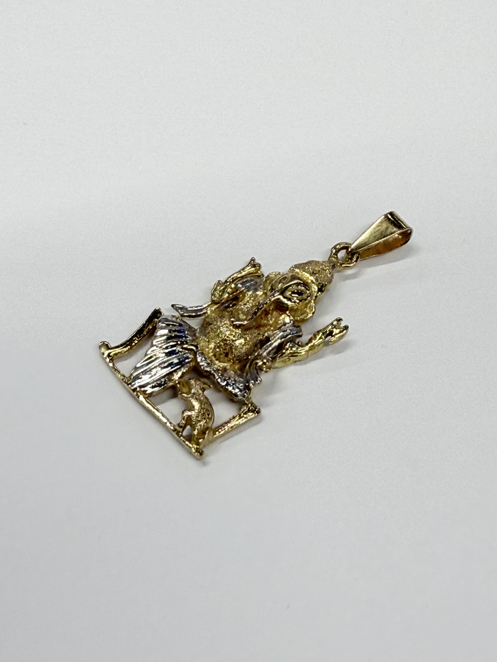 Pendentif Ganesh en Or jaune et blanc 18k