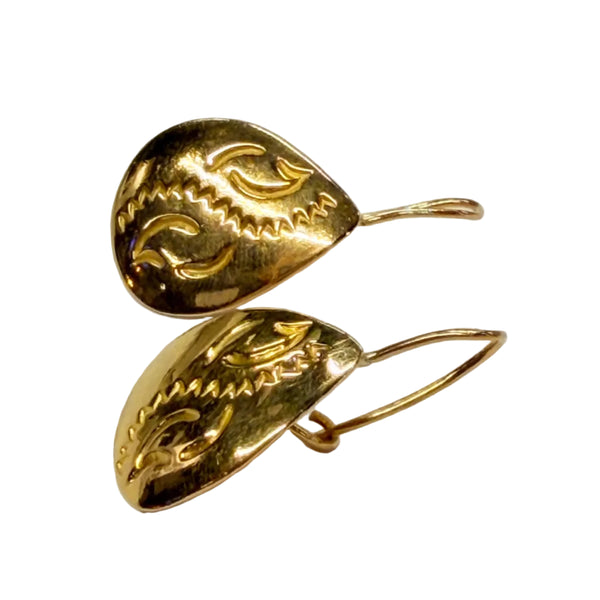 Boucles d'Oreilles Dormeuses en Or Jaune 18K