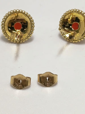 Boucles d'oreilles en or 18k avec pierres