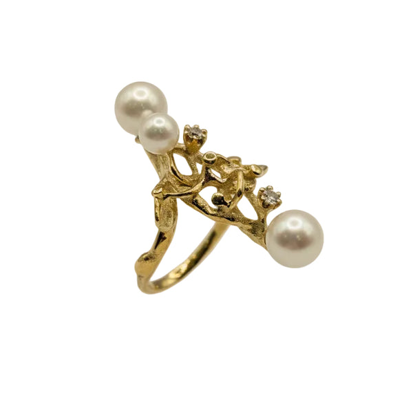 Bague ancienne en or jaune 18 K - Taille 51