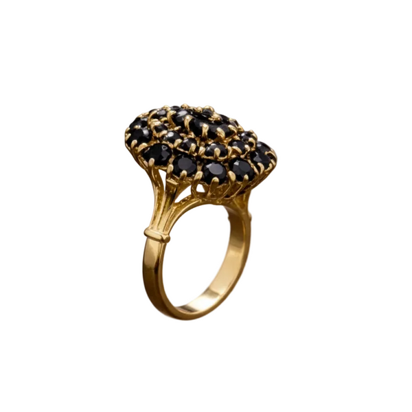 Bague Ancienne Marquise en Or Jaune 18k - 4.25 G