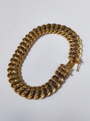 Bracelet Maillon Américain Or Jaune 18K
