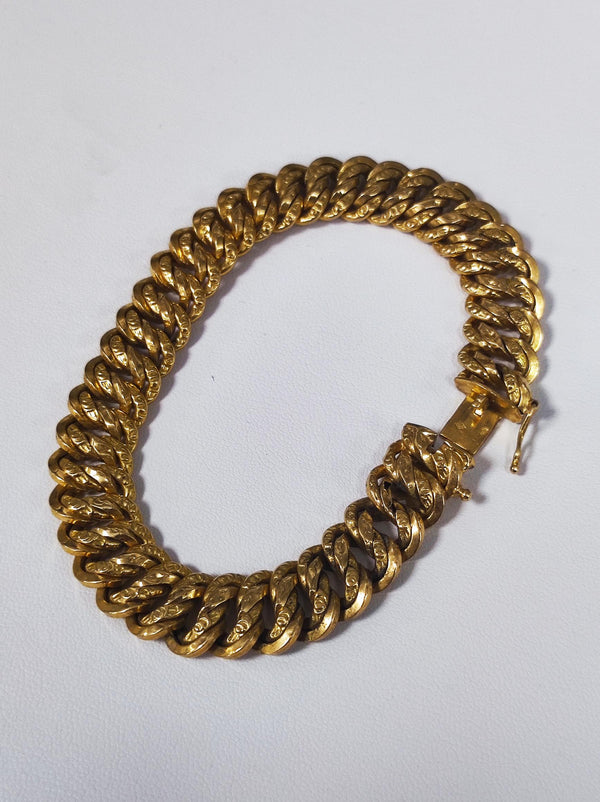Bracelet Maillon Américain Or Jaune 18K