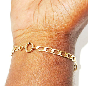 Bracelet gourmette en or jaune 18K - 9.63g