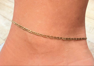 Bracelet Chaine de Cheville en Or Jaune 18K - 2.51g