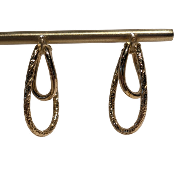 Boucles d'oreilles créoles en or jaune 18k - 1.96 G