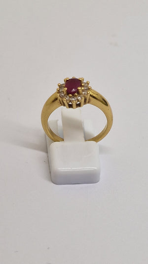 Bague Marguerite Or Jaune 18K Taille-55