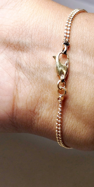 Bracelet Fantaisie en Or Jaune et Blanc 21 K - 6.06 Grs