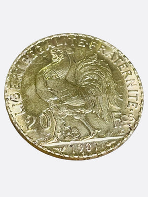 Pièce 20 Francs Or jaune 22K - 6.42 Grs