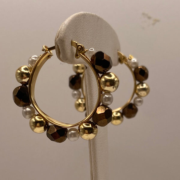 Boucles d'oreilles créoles en Or 18K - 6.42g
