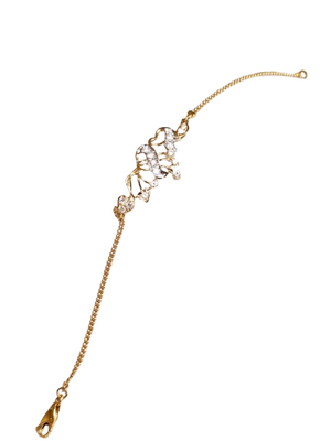 Bracelet Fantaisie en Or Jaune et Blanc 21 K - 6.06 Grs
