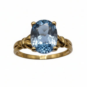 Bague Solitaire en Or Jaune 18 K - 1.66 G