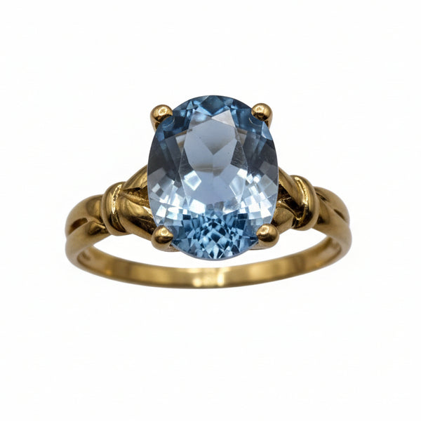 Bague Solitaire en Or Jaune 18 K - 1.66 G