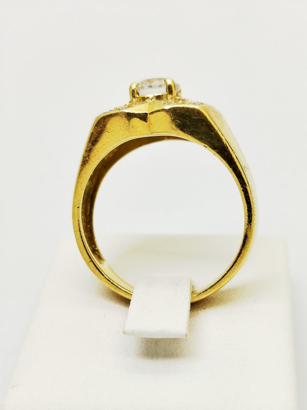 Chevalière en Or Jaune 18K Taille-60
