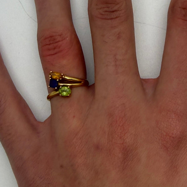 Bague en or jaune 18 K - Taille 53 -  2.74 G