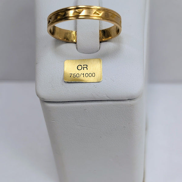 Bagues Alliance en Or Jaune 18K Taille-64