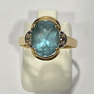 Superbe Bague Or Jaune 750 avec Diamants