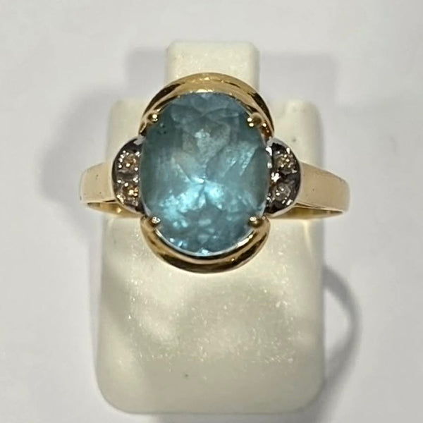 Superbe Bague Or Jaune 750 avec Diamants