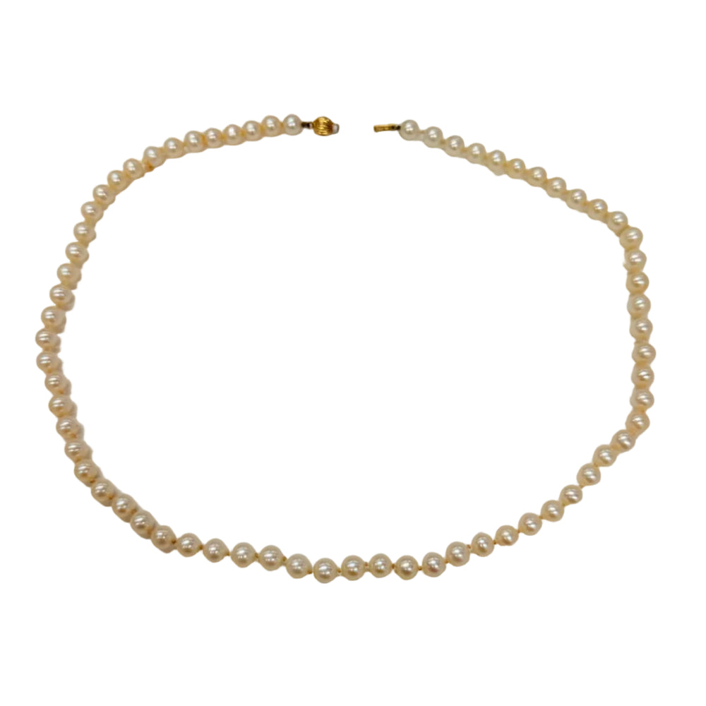 Collier Perle d'eau douce Or Jaune 18 K