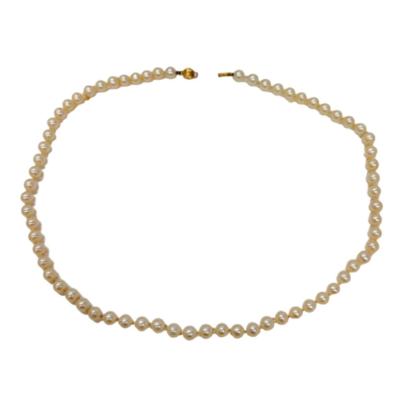 Collier Perle d'eau douce Or Jaune 18 K