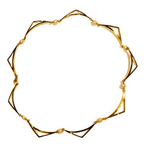 Collier Princesse Or Jaune avec Perles 18k