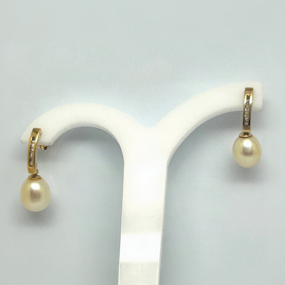 Boucles d'oreilles pendantes en or jaune 18 K