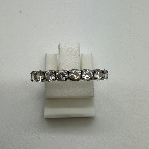 Bague Demi Tour Or Blanc 18 K - Taille 54 - 1.41 G
