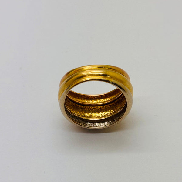Bague Alliance Or Jaune, Blanc et Rose 18K Taille-52