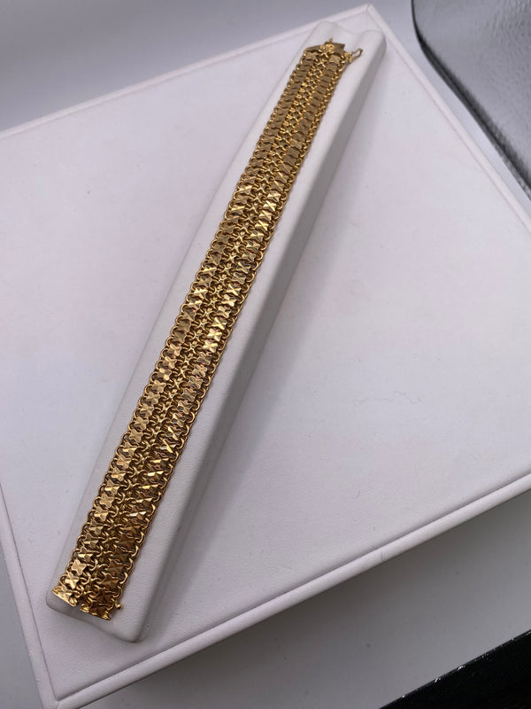 Bracelet en or jaune 18 carats, longueur 20 cm