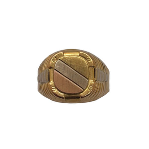 Chevalière en Or jaune 18K - Taille 65