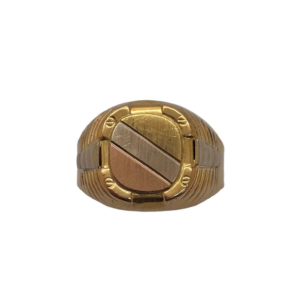 Chevalière en Or jaune 18K - Taille 65