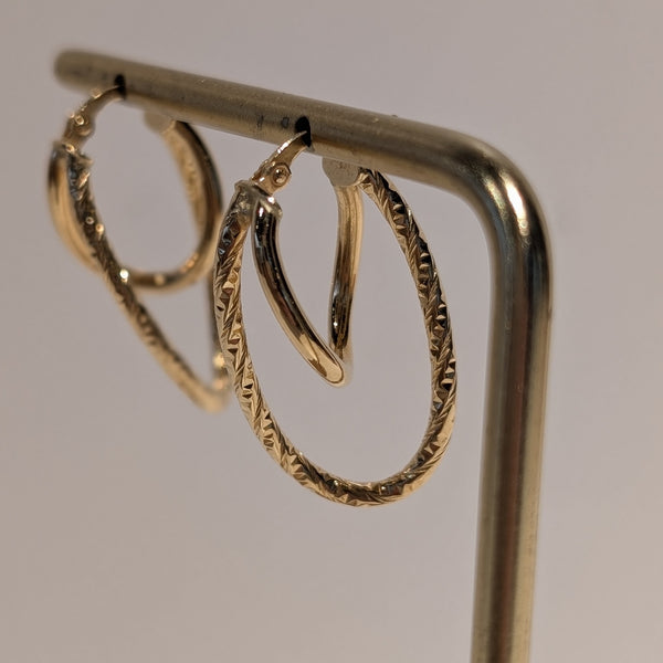 Boucles d'oreilles créoles en or jaune 18k - 1.96 G