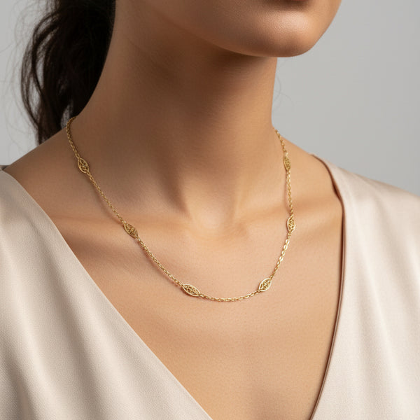 Collier Matinée en Or Jaune 18k - 5.44Grs