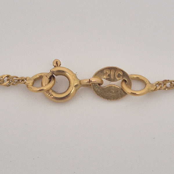 Collier Princesse en Or Jaune 21K - 2.33 Grs