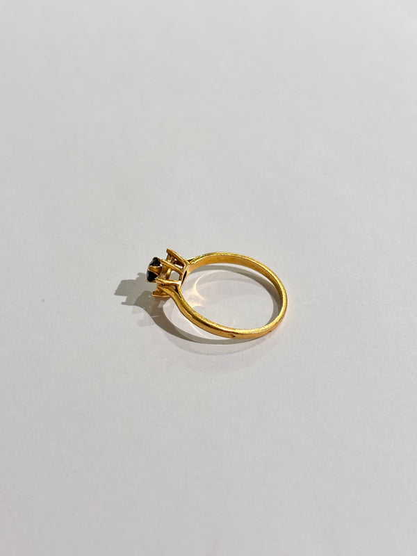 Bague Marguerite en Or Jaune avec Diamants et Pierres