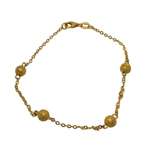 Bracelet artisanal en or jaune 18 K