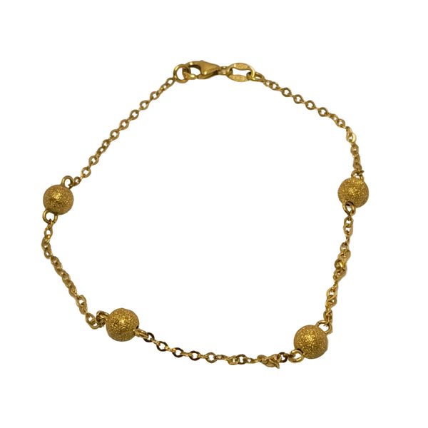 Bracelet artisanal en or jaune 18 K