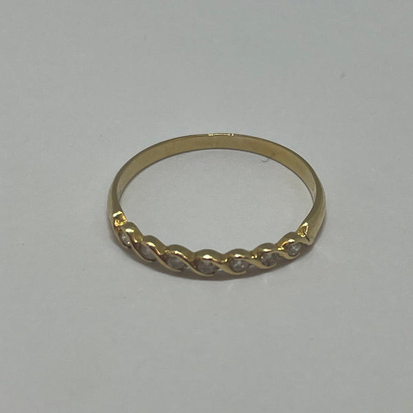 Bague demi-tour en Or jaune 18 carats - Taille 54 1.27 Grs