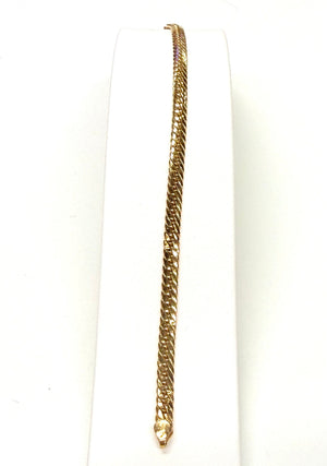 Bracelet Maille Anglaise en Or Jaune 18K - 5.97g
