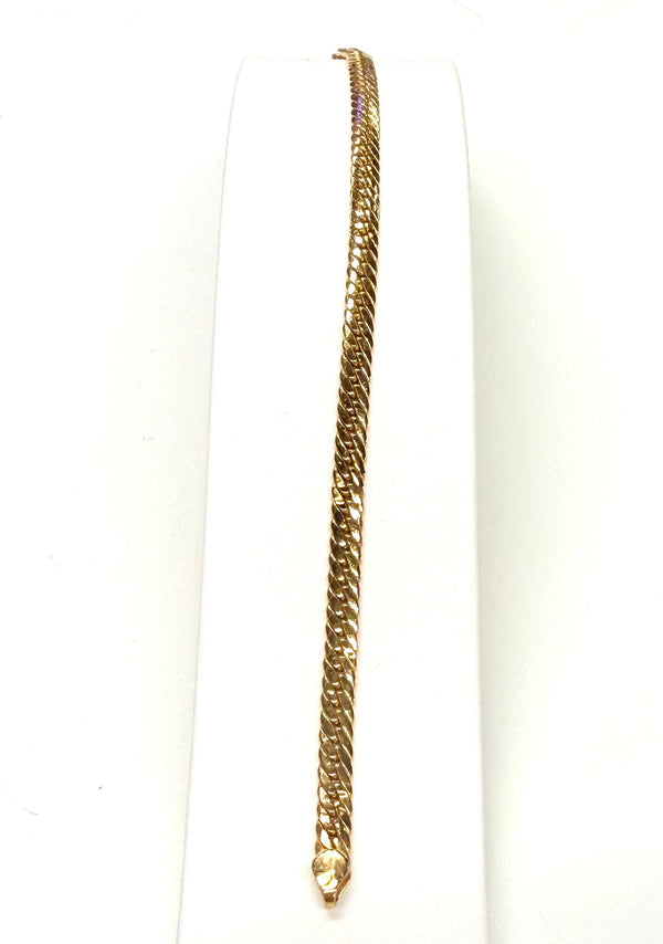 Bracelet Maille Anglaise en Or Jaune 18K - 5.97g