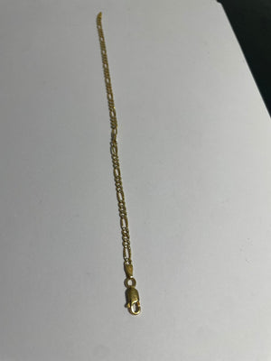 Bracelet Gourmette Figaro en Or Jaune 18 K - 4.02 Grs
