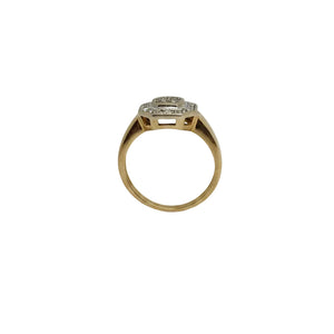 Bagues Ancienne Or Jaune 18K avec 21 Diamants - T57 - 5.01gr