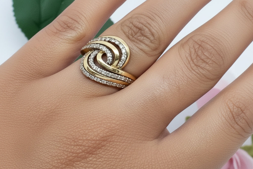Bague Tank Or Jaune 18 K - Taille 51 - 6.78 G