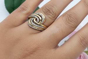 Bague Tank Or Jaune 18 K - Taille 51 - 6.78 G
